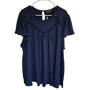 NWT Lane Bryant Short Sleeve Blouse Shirt 26 28